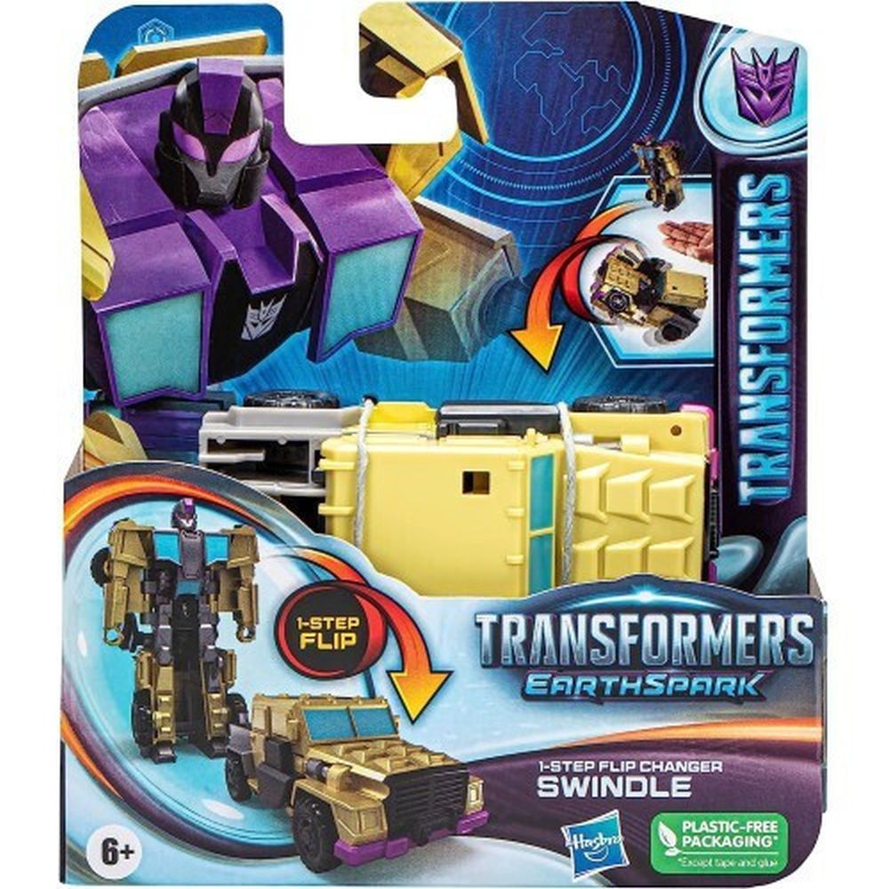 Hasbro Transformers: Earthspark 1-Step Flip Changer - Swindle Action Figure (F6719)